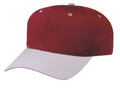 Blank Two Tone Cotton Twill Baseball 6 Panel Snapback Hats Caps-GRAY/MAROON-