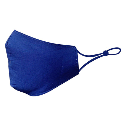 Cotton Face Mask Cloth Masks for Mouth Nose Washable Reusable Double Layer Covering Adjustable Ear Pack Lot-Blue-1 Piece-