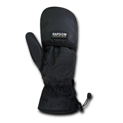 Breathable Water Proof Military Patrol Army Shooting Mitten Gloves-Black-Small-