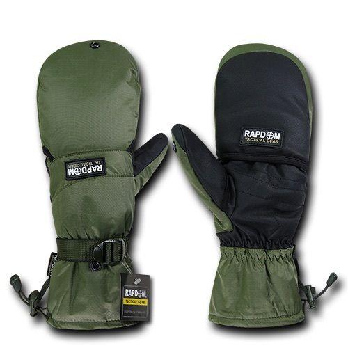 Breathable Water Proof Military Patrol Army Shooting Mitten Gloves-Black-Small-