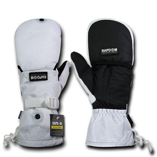 Breathable Water Proof Military Patrol Army Shooting Mitten Gloves-Black-Small-