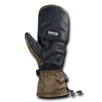 Breathable Water Proof Military Patrol Army Shooting Mitten Gloves-Black-Small-