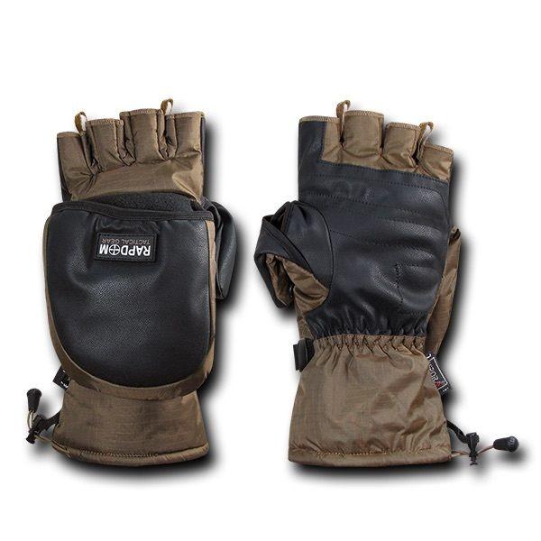Breathable Water Proof Military Patrol Army Shooting Mitten Gloves-Black-Small-