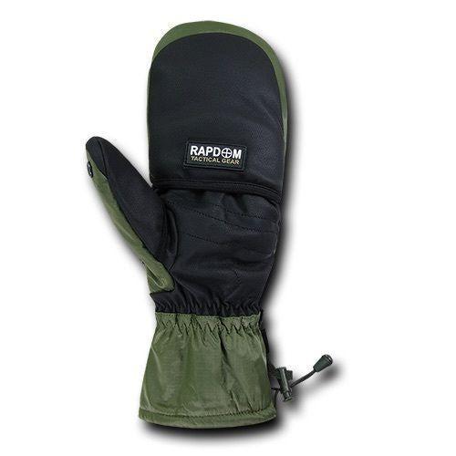 Breathable Water Proof Military Patrol Army Shooting Mitten Gloves-Black-Small-