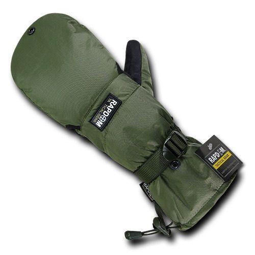 Breathable Water Proof Military Patrol Army Shooting Mitten Gloves-Black-Small-