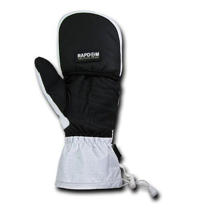 Breathable Water Proof Military Patrol Army Shooting Mitten Gloves-Black-Small-
