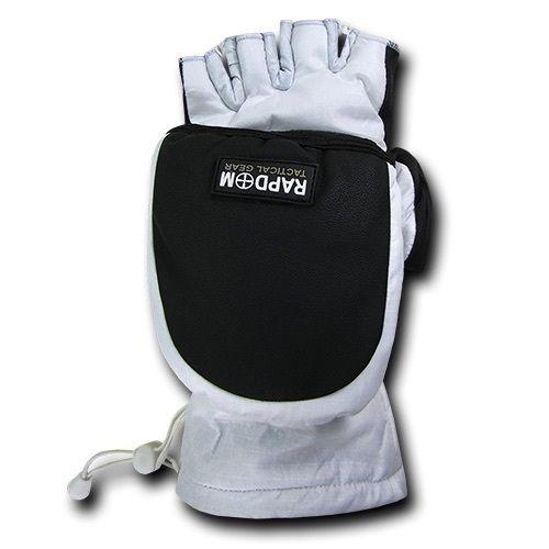 Breathable Water Proof Military Patrol Army Shooting Mitten Gloves-Black-Small-