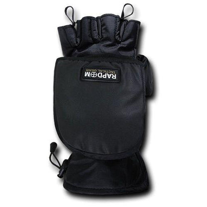 Breathable Water Proof Military Patrol Army Shooting Mitten Gloves-Black-Small-
