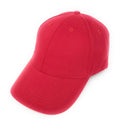 Brushed Cotton Peach Feel 6 Panel Low Crown Baseball Hats Caps Hook Loop Closure-RED-