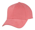 Brushed Cotton Peach Feel 6 Panel Low Crown Baseball Hats Caps Hook Loop Closure-PINK-