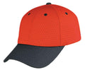 Bullet Hole Mesh 6 Panel Low Crown Air Vent Fabric Baseball Hats Caps-Black / Red-