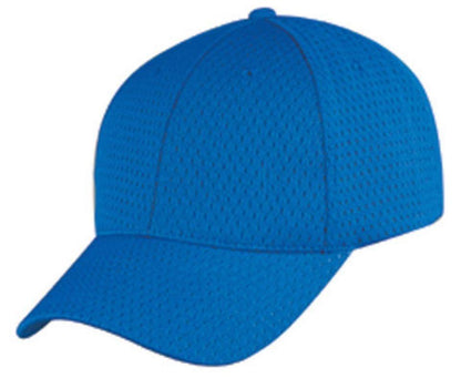 Bullet Hole Mesh 6 Panel Low Crown Air Vent Fabric Baseball Hats Caps-Royal-