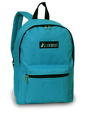 Everest Backpack Book Bag - Back to School Basic Style - Mid-Size-Turquoise-