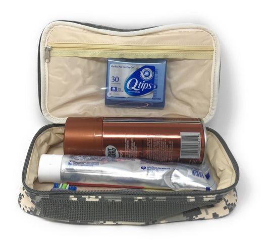 Camo Army Travel Kit Organizer Accessories Bathroom Cosmetics Toiletry Pouch Bag-
