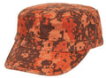 Digital Camouflage Camo Army Military Cadet Patrol Washed Cotton Baseball Hats Caps-Orange-