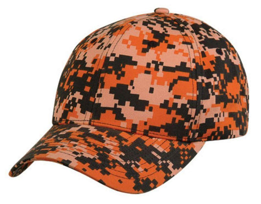 Camouflage Camo Baseball 6 Panel Low Crown Cotton Twill Hats Caps-