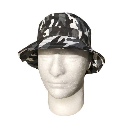 Camouflage Camo Bucket Hats Caps Hunting Gaming Fishing Military Unisex-L (7 1/8)-GRAY PIXEL-