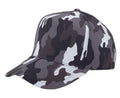 Camouflage Hunting Camping Fishing 5 Panel Cotton Twill Baseball Hats Caps-Gray Camo-