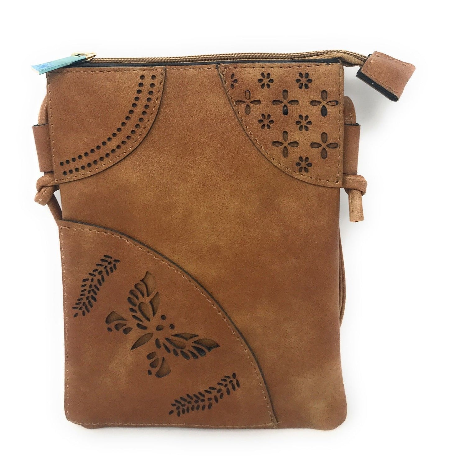 Casaba Crossbody Shoulder Bag Satchel Purse Wristlet Gift For Women Wife Mom-Butterfly-Beige-