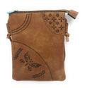 Casaba Crossbody Shoulder Bag Satchel Purse Wristlet Gift For Women Wife Mom-Butterfly-Beige-