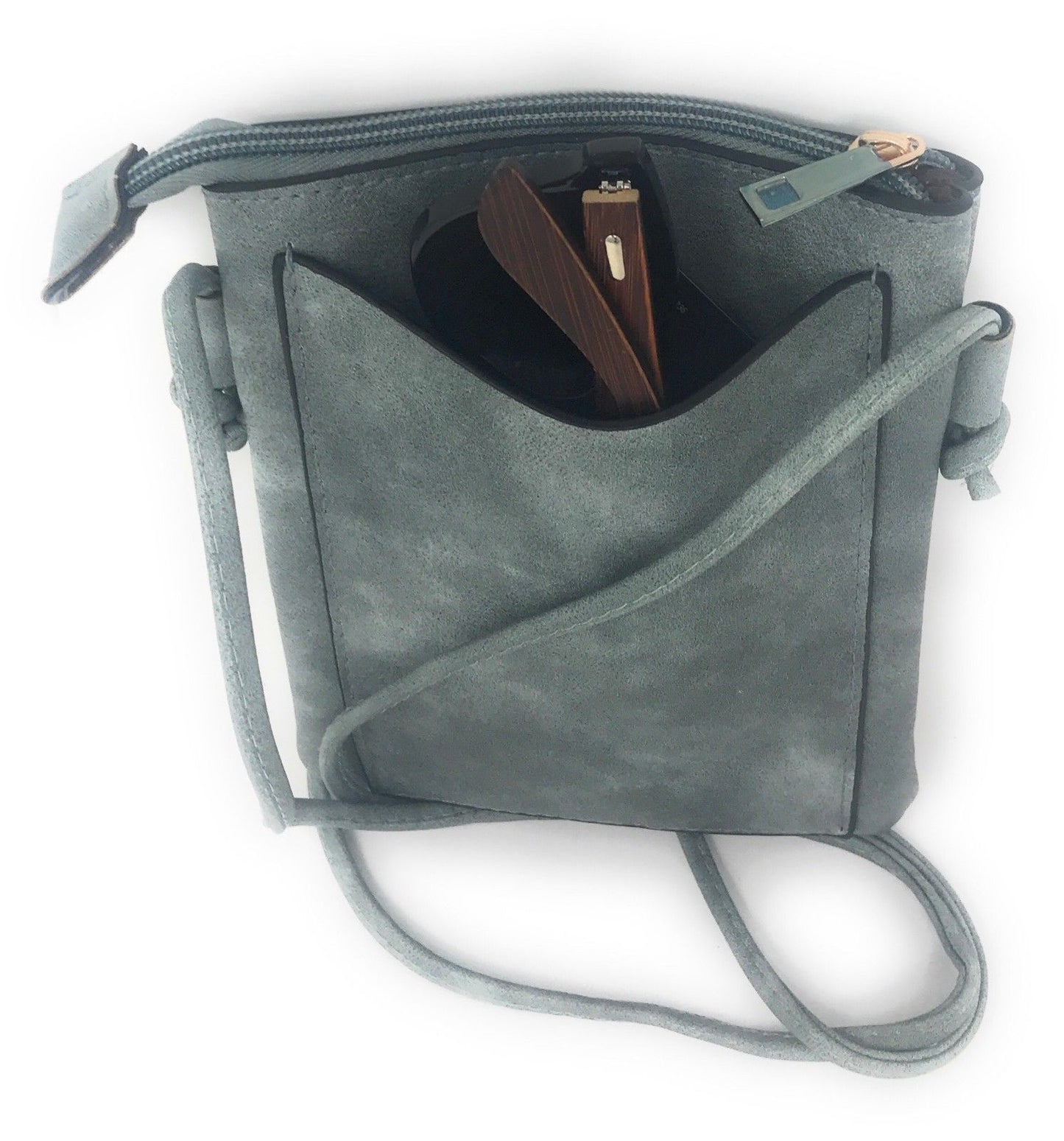 Casaba Crossbody Shoulder Bag Satchel Purse Wristlet Gift For Women Wife Mom-Butterfly-Black-