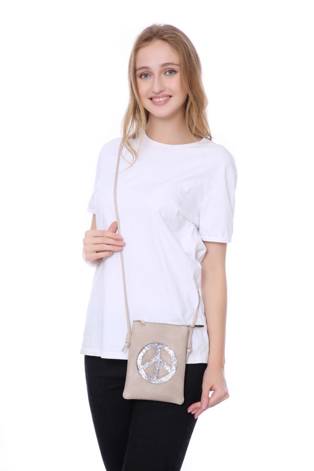 Casaba Crossbody Shoulder Bag Satchel Purse Wristlet Gift For Women Wife Mom-Butterfly-Black-