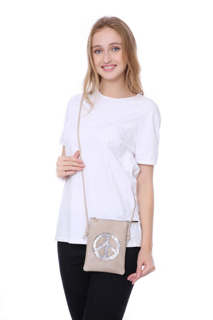 Casaba Crossbody Shoulder Bag Satchel Purse Wristlet Gift For Women Wife Mom-Butterfly-Black-