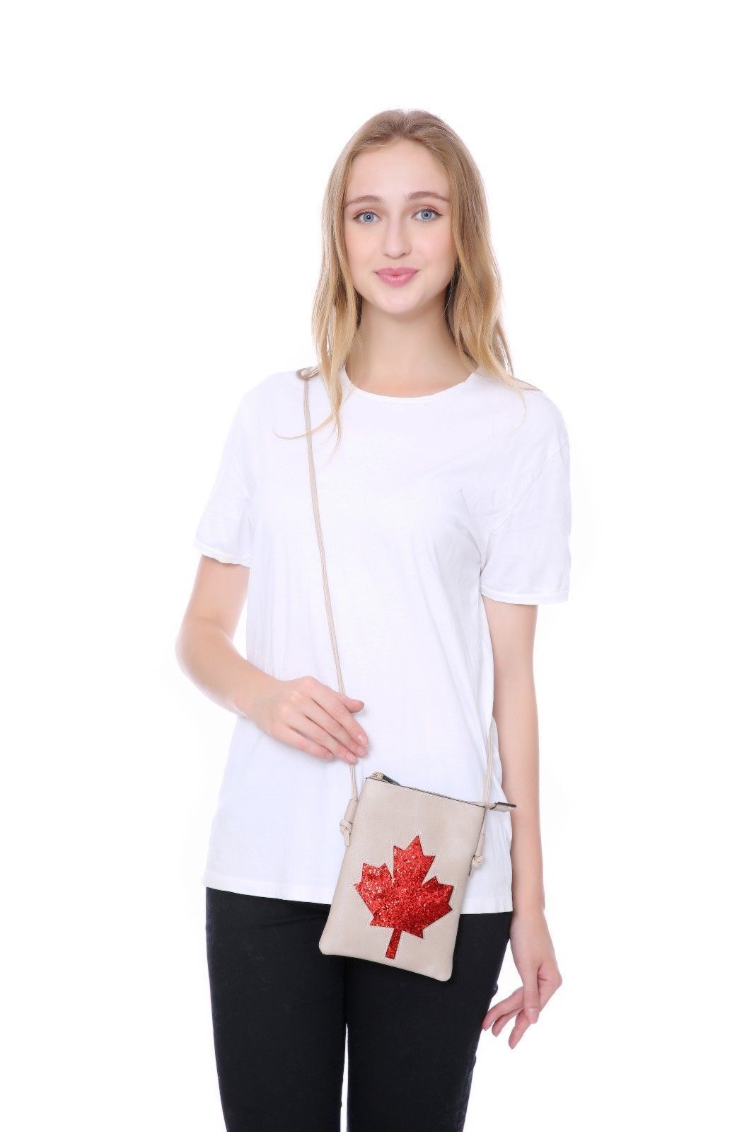 Casaba Crossbody Shoulder Bag Satchel Purse Wristlet Gift For Women Wife Mom-Butterfly-Black-