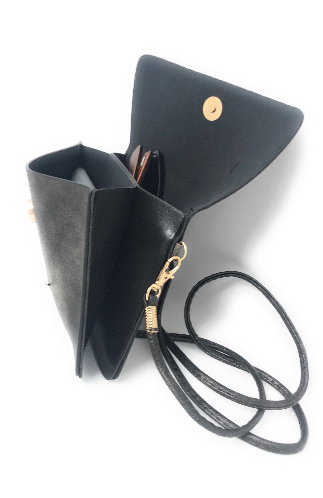 Casaba Crossbody Shoulder Bag Satchel Purse Wristlet Gift For Women Wife Mom-Butterfly-Black-