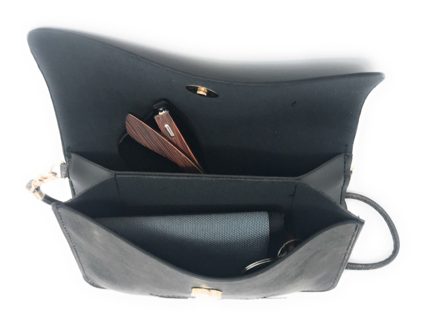 Casaba Crossbody Shoulder Bag Satchel Purse Wristlet Gift For Women Wife Mom-Butterfly-Black-