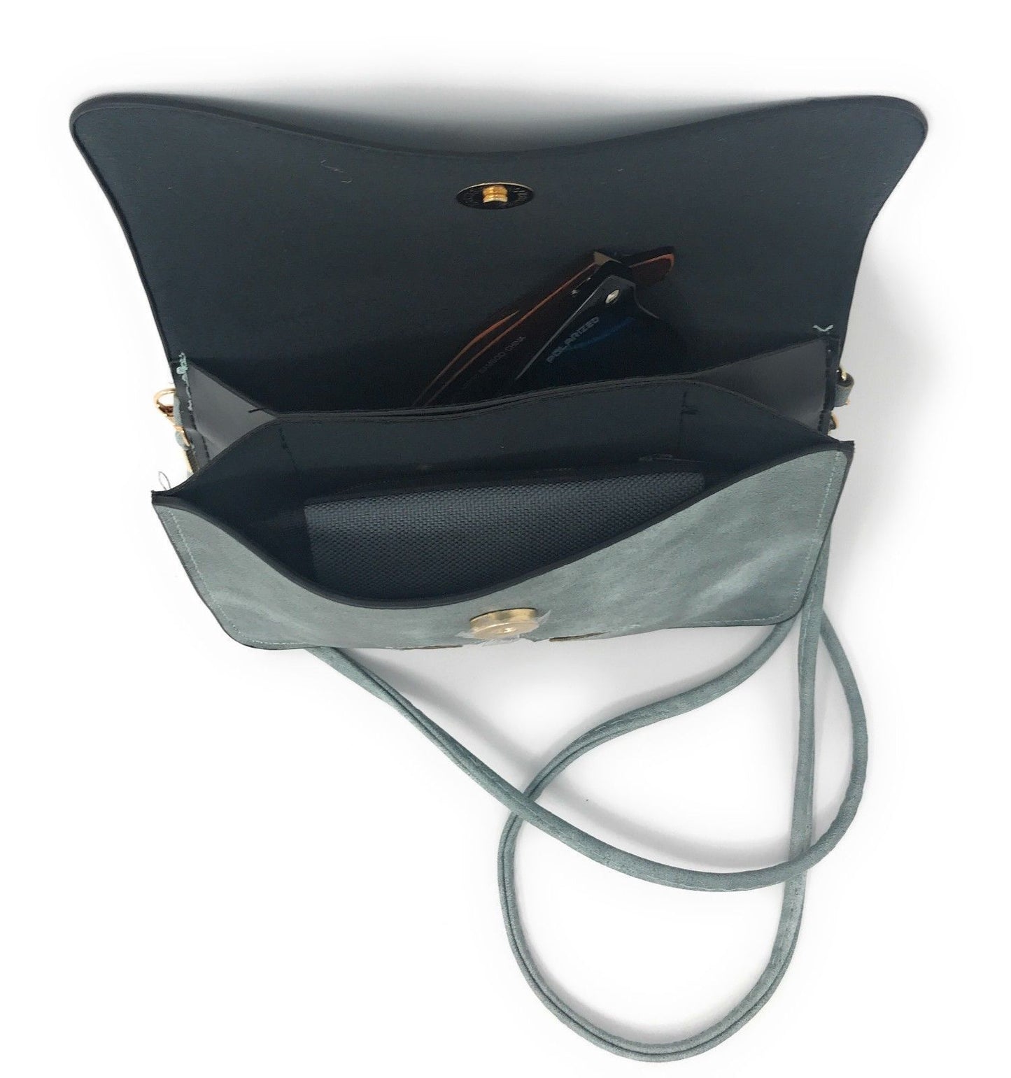 Casaba Crossbody Shoulder Bag Satchel Purse Wristlet Gift For Women Wife Mom-Butterfly-Black-