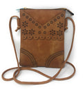 Casaba Crossbody Shoulder Bag Satchel Purse Wristlet Gift For Women Wife Mom-Flowers-Beige-
