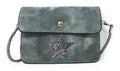 Casaba Crossbody Shoulder Bag Satchel Purse Wristlet Gift For Women Wife Mom-Star-Blue-