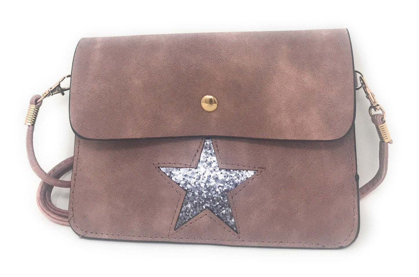 Casaba Crossbody Shoulder Bag Satchel Purse Wristlet Gift For Women Wife Mom-Star-Rose-