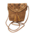 Casaba Crossbody Shoulder Bag Satchel Purse Wristlet Gift For Women Wife Mom-Tassle-Beige-