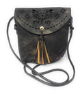 Casaba Crossbody Shoulder Bag Satchel Purse Wristlet Gift For Women Wife Mom-Tassle-Black-