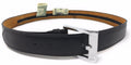 Casaba Mens Leather Belt W/ Hidden Zippered Pocket Cash Valuables Compartment-Black-34-