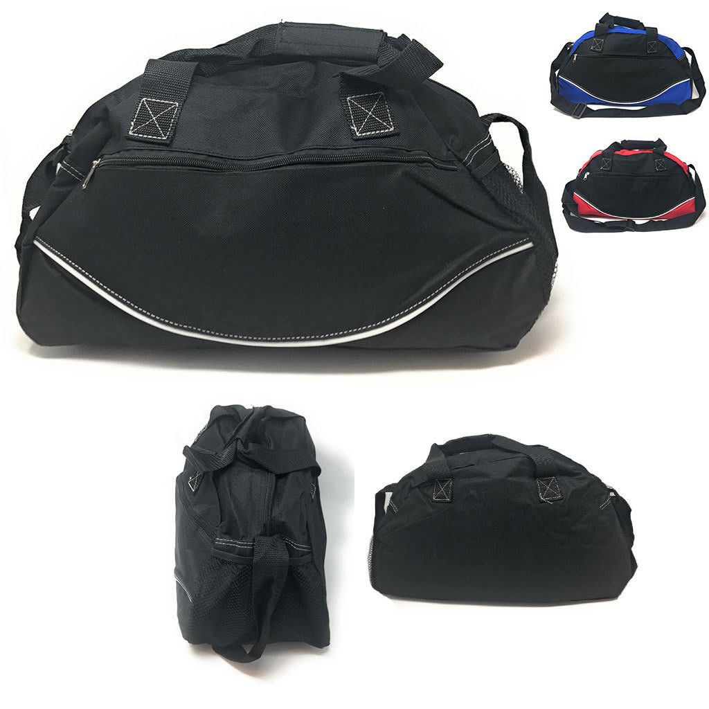 17inch Smile Duffle Bag Travel Sports Gym School Workout Luggage Carry On-Red/Black-