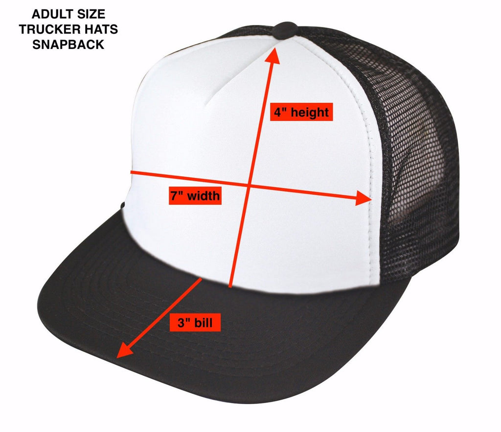 Top Headwear Blank Trucker Hat - Mens Trucker Hats Foam Mesh Snapback White/Black