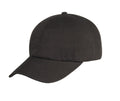 100% Washed Cotton Low Crown Unstructured 6 Panel Baseball Caps Hats-BLACK-