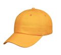 100% Washed Cotton Low Crown Unstructured 6 Panel Baseball Caps Hats-GOLD-