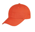 100% Washed Cotton Low Crown Unstructured 6 Panel Baseball Caps Hats-ORANGE-