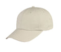 100% Washed Cotton Low Crown Unstructured 6 Panel Baseball Caps Hats-CREAM-