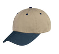 100% Washed Cotton Low Crown Unstructured 6 Panel Baseball Caps Hats-NAVY/KHAKI-