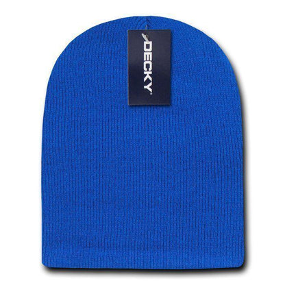 Classic Decky Short Knitted Acrylic Warm Beanies Skull Ski Caps Hats Unisex-Black-