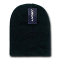 Classic Decky Short Knitted Acrylic Warm Beanies Skull Ski Caps Hats Unisex-Black-