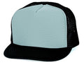 Classic Trucker Baseball Hats Caps Foam Mesh Blank Solid Two Tone Snapback Adult Youth-BLACK/GREY-