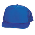Classic Trucker Baseball Hats Caps Foam Mesh Blank Solid Two Tone Snapback Adult Youth-ROYAL-