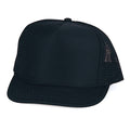 Classic Trucker Baseball Hats Caps Foam Mesh Blank Solid Two Tone Snapback Adult Youth-BLACK-
