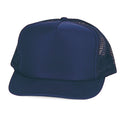 Classic Trucker Baseball Hats Caps Foam Mesh Blank Solid Two Tone Snapback Adult Youth-NAVY-
